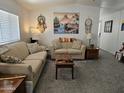 Cozy living room featuring neutral decor and comfortable seating at 9302 E Broadway Rd # 184, Mesa, AZ 85208