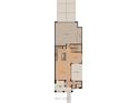 First floor plan showcasing kitchen, great room, dining area, courtyard, and 2-car garage at 13457 N 158Th Ave, Surprise, AZ 85379