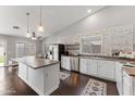 Modern kitchen with stainless steel appliances and an island at 4494 E Brae Voe Way, San Tan Valley, AZ 85140