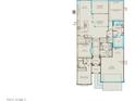 One-story floor plan featuring 2 bedrooms and a covered patio at 7674 W Cactus Wren Way, Florence, AZ 85132
