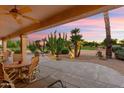 Outdoor patio furniture with a view of the desert landscape at 19814 N Shadow Mountain Dr, Surprise, AZ 85374