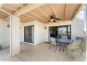 Covered patio with a table and chairs, ideal for outdoor dining at 635 S 79Th Pl, Mesa, AZ 85208