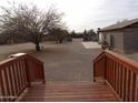 Large backyard with gravel and a shed at 30138 W Roosevelt St, Buckeye, AZ 85396