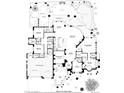 Detailed floor plan showing a large home with multiple bedrooms and a 3-car garage at 10891 E Via Dona Rd, Scottsdale, AZ 85262