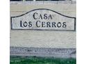 Casa Los Cerros community entrance sign at 4901 S Calle Los Cerros Dr # 202, Tempe, AZ 85282
