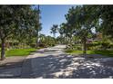 Long driveway leading to a luxurious estate home with palm trees and manicured lawns at 6161 N 59Th Pl, Paradise Valley, AZ 85253