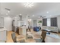 Open concept kitchen and living area with modern appliances and furniture at 7925 E Keim Dr, Scottsdale, AZ 85250