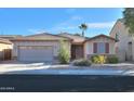 One-story house with attached garage, landscaping, and desert landscaping at 3214 N Desert Horizons Ln, Casa Grande, AZ 85122