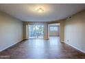 Living room with tile floors and fireplace at 7777 E 2Nd St # 111, Scottsdale, AZ 85251