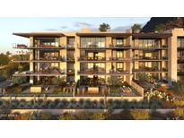Modern apartment building with balconies and mountain views at 4849 N Camelback Ridge Rd # B404, Scottsdale, AZ 85251