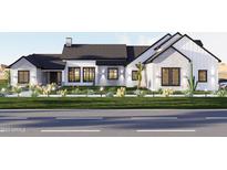 Modern farmhouse exterior with landscaping at 0 N Marchant Trace --, Queen Creek, AZ 85144