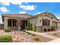 Single story home with landscaped front yard at 34946 N Jacobs Rd, San Tan Valley, AZ 85144