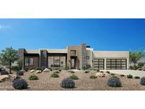 Stunning modern home with two-car garage and desert landscaping at 14048 E Harmony Ln, Fountain Hills, AZ 85268