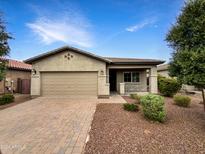 Single-story home with a two-car garage and well-maintained landscaping at 432 W Flame Tree Ave, San Tan Valley, AZ 85140