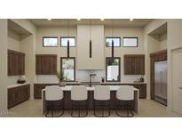 Modern kitchen with island and high-end cabinetry at 26924 N 35Th Ln, Phoenix, AZ 85083