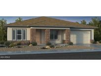 Charming one-story home with brick facade and two-car garage at 20490 E Via De Colina Pl, Queen Creek, AZ 85142