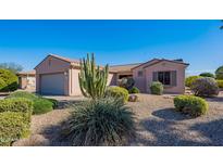 Single-story home with desert landscaping and two-car garage at 19661 N Echo Rim Dr, Surprise, AZ 85387
