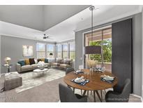 Open living room and dining area with modern furnishings at 20100 N 78Th Pl # 2179, Scottsdale, AZ 85255