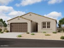 One-story house with brown garage door and tan exterior at 4217 E Brook Lynn Pl, San Tan Valley, AZ 85143