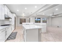 Open kitchen with large island and stainless steel appliances at 32029 N 20Th Ln, Phoenix, AZ 85085