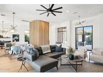 Spacious living room with modern furniture and stylish decor at 21330 N 78Th St, Scottsdale, AZ 85255