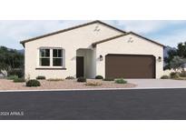 Single-story home with a two-car garage and desert landscaping at 5647 S 240Th Ln, Buckeye, AZ 85326