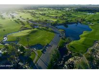 Aerial view of a beautiful golf course community at 247 E Las Puertas Ln, San Tan Valley, AZ 85140