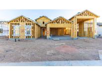 New home construction showing framing and exterior features at 7575 W Gelding Dr, Peoria, AZ 85381