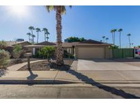 Ranch-style house with a two-car garage and palm trees at 10650 N 49Th Ave, Glendale, AZ 85304