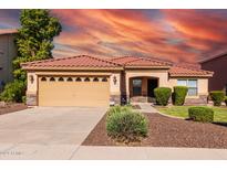 One-story home with tan exterior and red tile roof at 2754 W Tanner Ranch Rd, San Tan Valley, AZ 85144