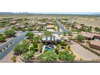 Aerial view of house and surrounding neighborhood at 11305 S 195Th Dr, Buckeye, AZ 85326