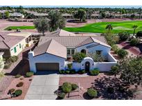 Single story home with tile roof and courtyard at 22121 N De La Guerra Dr, Sun City West, AZ 85375