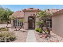Charming house exterior with terracotta roof and walkway at 3582 N 160Th Ave, Goodyear, AZ 85395