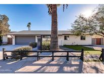 Updated mid-century modern home with a large front yard at 8319 E Palm Ln, Scottsdale, AZ 85257