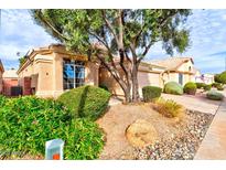 Single story home with landscaped front yard and curb appeal at 17316 N Inca Pl, Surprise, AZ 85374