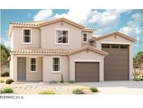 Two-story house with a three car garage and desert landscaping at 18637 E Panchito Dr, Gold Canyon, AZ 85118