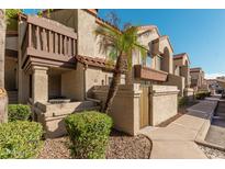 Condo exterior with walkway, landscaping and gated entrance at 839 S Westwood -- # 182, Mesa, AZ 85210