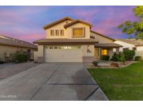 Two-story house with a two-car garage and landscaped front yard at 3478 E Park Ave, Gilbert, AZ 85234