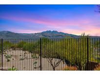 Mountain views from behind a wrought iron fence at 28223 N Crook Ct, Rio Verde, AZ 85263