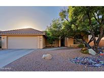 Single-story home with a two-car garage and desert landscaping at 3846 N Kings Peak --, Mesa, AZ 85215