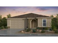 One-story home with a two-car garage and attractive landscaping at 7816 E Quartet Ave, Mesa, AZ 85212