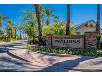 The Pavilions 7272 entrance sign, with palm trees and landscaping at 7272 E Gainey Ranch Rd # 91, Scottsdale, AZ 85258