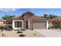 One-story home with stone accents and a two-car garage at 3771 S 233Rd Ln, Buckeye, AZ 85326