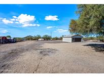 Large backyard with gravel and desert landscaping at 1739 W Joy Ranch Rd, Phoenix, AZ 85086