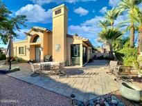 Spacious patio with seating area, perfect for outdoor entertaining at 10063 E Cinnabar Ave, Scottsdale, AZ 85258