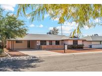 Ranch style home with carport and mature landscaping at 1017 E Wesleyan Dr, Tempe, AZ 85282