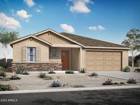 One-story home with stone accents and a two-car garage at 34521 N Timberlake N Mnr, San Tan Valley, AZ 85144