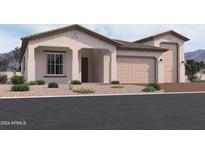 Two-story house with a two-car garage and desert landscaping at 22874 E Alyssa Rd, Queen Creek, AZ 85142