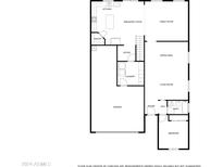 Floor plan showcasing the layout of a single-story home with labeled rooms and areas at 23843 W La Salle St, Buckeye, AZ 85326