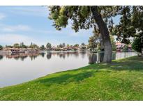 Scenic lakefront view with lush green grass and trees at 5200 S Lakeshore Dr # 204, Tempe, AZ 85283